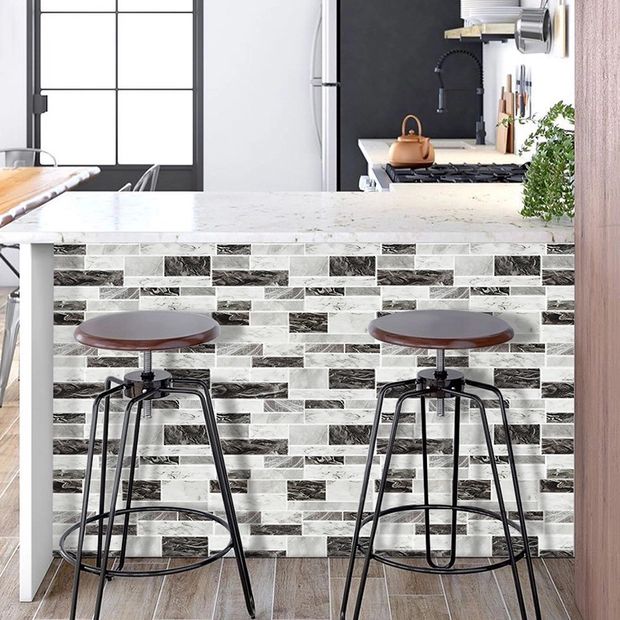 Peel & Stick Subway Tile Stain Resistant Plastic Rectangle Peel and Stick Tile 2 Pack Clearhalo 'Flooring 'Home Improvement' 'home_improvement' 'home_improvement_peel_stick_blacksplash' 'Peel & Stick Backsplash Tile' 'peel_stick_blacksplash' 'Walls & Ceilings' Walls and Ceiling' 1200x1200_92393635-0648-40c2-a4b1-080afba190ed