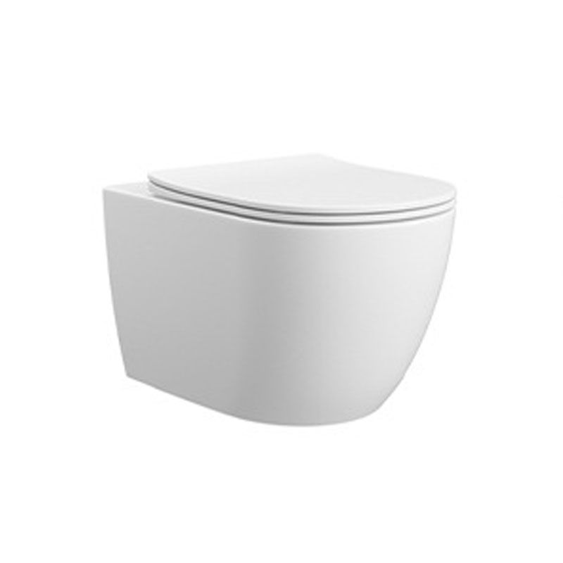 Contemporary Wall Hung Toilet Bowl Polished Finish Toilet with Glazed Surface Clearhalo 'Bathroom Remodel & Bathroom Fixtures' 'Home Improvement' 'home_improvement' 'home_improvement_toilets' 'Toilets & Bidets' 'Toilets' 1200x1200_92501d89-a4e4-43da-9533-2757da235b7d