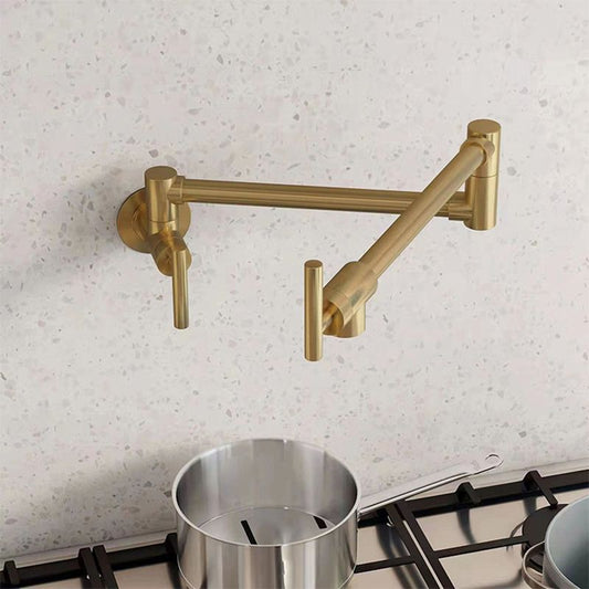 Modern Single Handle Faucet Wall-mounted Pot Filler Low Profile Filler Clearhalo 'Home Improvement' 'home_improvement' 'home_improvement_kitchen_faucets' 'Kitchen Faucets' 'Kitchen Remodel & Kitchen Fixtures' 'Kitchen Sinks & Faucet Components' 'kitchen_faucets' 1200x1200_926770a1-63f7-46ff-834c-ffb48f18507b