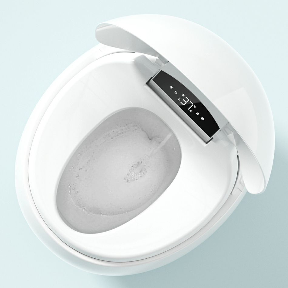 White Ceramic Round Stain Resistant Smart Bidet with Temperature Control Clearhalo 'Bathroom Remodel & Bathroom Fixtures' 'Bidets' 'Home Improvement' 'home_improvement' 'home_improvement_bidets' 'Toilets & Bidets' 1200x1200_927c680a-aa12-4dad-8770-50459edd5605