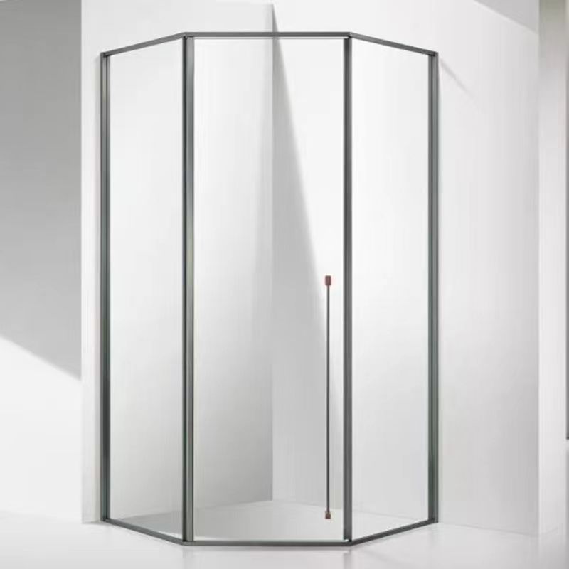 Framed Tempered Shower Bath Door Transparent Bi-Fold Shower Door Clearhalo 'Bathroom Remodel & Bathroom Fixtures' 'Home Improvement' 'home_improvement' 'home_improvement_shower_tub_doors' 'Shower and Tub Doors' 'shower_tub_doors' 'Showers & Bathtubs' 1200x1200_9285d5da-1ef6-4f89-b0c8-2c55c831cffb