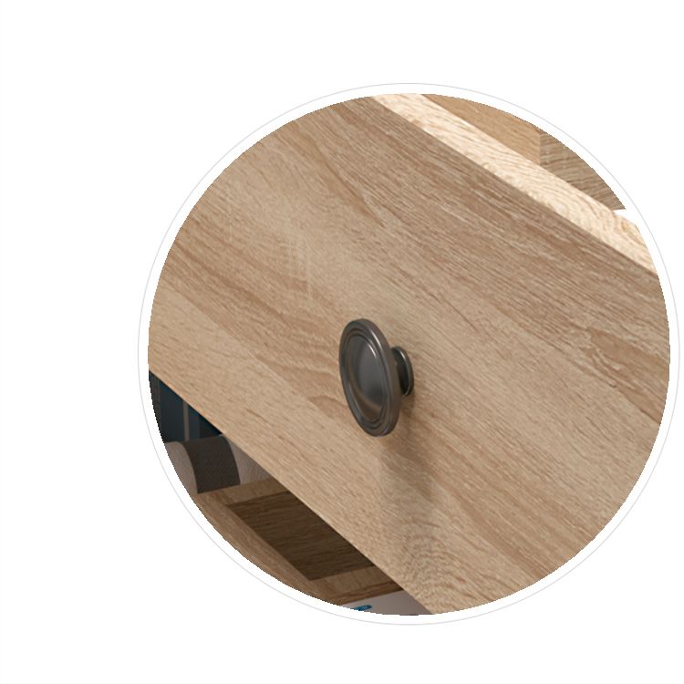 Wood Frame Vanity Mirror Freestanding Single Sink Scratch Resistant Vanity with Drawers Clearhalo 'Bathroom Remodel & Bathroom Fixtures' 'Bathroom Vanities' 'bathroom_vanities' 'Home Improvement' 'home_improvement' 'home_improvement_bathroom_vanities' 1200x1200_92919539-0e11-41b9-81c2-3d75d9e218c1