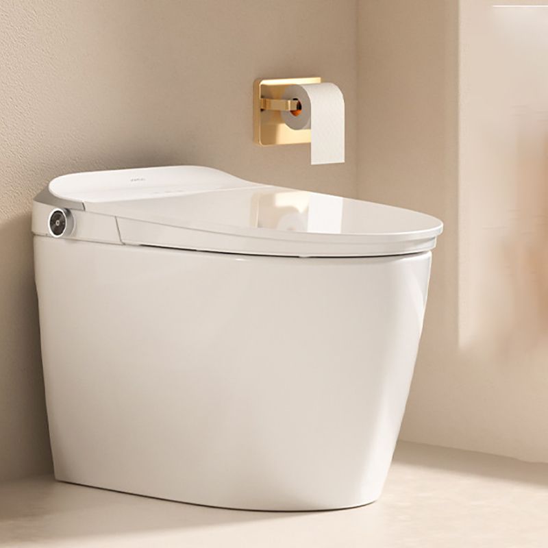 Contemporary White Foot Sensor Ceramic Temperature Control Smart Bidet Clearhalo 'Bathroom Remodel & Bathroom Fixtures' 'Bidets' 'Home Improvement' 'home_improvement' 'home_improvement_bidets' 'Toilets & Bidets' 1200x1200_92944235-8aab-4d96-8657-2feb3e9a72ab