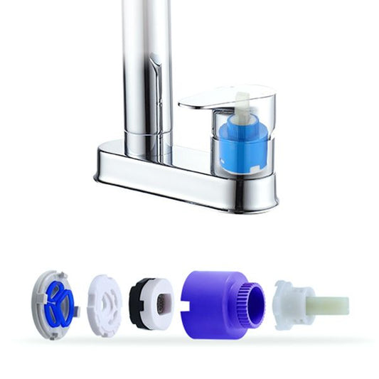 Modern 1-Handle Bathroom Sink Faucet 2 Hole Centerset Lavatory Faucet Clearhalo 'Bathroom Remodel & Bathroom Fixtures' 'Bathroom Sink Faucets' 'Bathroom Sinks & Faucet Components' 'bathroom_sink_faucets' 'Home Improvement' 'home_improvement' 'home_improvement_bathroom_sink_faucets' 1200x1200_92c1b6bd-c4e6-408d-807c-2d09f770fd8d