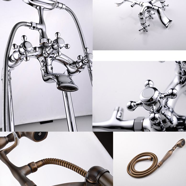 Traditional Style Freestanding Tub Filler Copper Floor Mount Freestanding Tub Filler Clearhalo 'Bathroom Remodel & Bathroom Fixtures' 'Bathtub Faucets' 'bathtub_faucets' 'Home Improvement' 'home_improvement' 'home_improvement_bathtub_faucets' 1200x1200_92d388b9-3a05-403c-aca2-d3f41e398a47