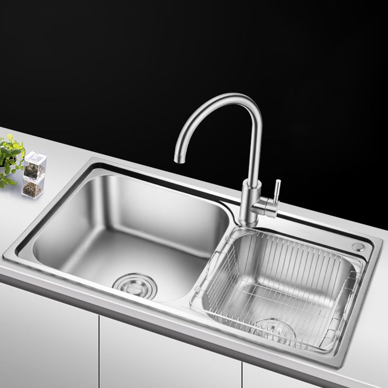 Stainless Steel Double Sink Kitchen Sink 2 Holes Drop-In Sink Clearhalo 'Home Improvement' 'home_improvement' 'home_improvement_kitchen_sinks' 'Kitchen Remodel & Kitchen Fixtures' 'Kitchen Sinks & Faucet Components' 'Kitchen Sinks' 'kitchen_sinks' 1200x1200_92d52b14-4a81-4c23-b83d-c6803bab38f8