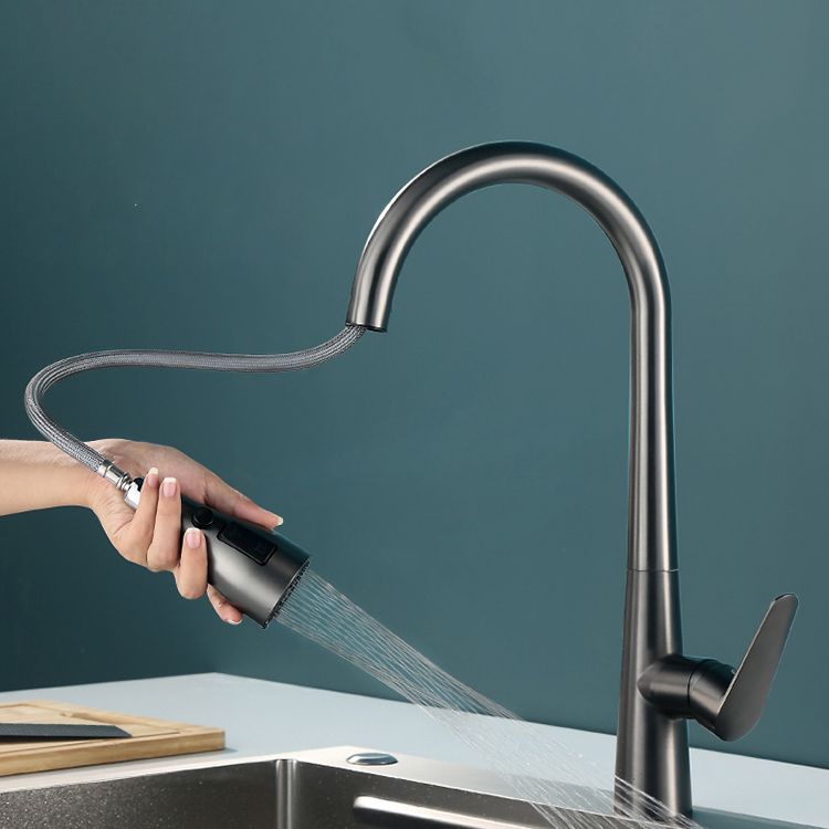 Pull Out Kitchen Faucet Single Handle 3 Function Faucet with Pull Out Sprayer Clearhalo 'Home Improvement' 'home_improvement' 'home_improvement_kitchen_faucets' 'Kitchen Faucets' 'Kitchen Remodel & Kitchen Fixtures' 'Kitchen Sinks & Faucet Components' 'kitchen_faucets' 1200x1200_92dc9aa6-f88d-487c-b653-96ff71e3e6a9