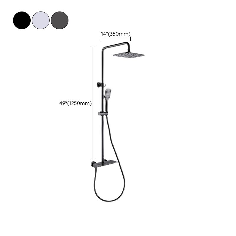 Modern Shower Set Brass Adjustable Shower Head Wall Mounted Shower Head Combo Clearhalo 'Bathroom Remodel & Bathroom Fixtures' 'Home Improvement' 'home_improvement' 'home_improvement_shower_faucets' 'Shower Faucets & Systems' 'shower_faucets' 'Showers & Bathtubs Plumbing' 'Showers & Bathtubs' 1200x1200_92e277f0-162d-4add-8034-a350dca95553