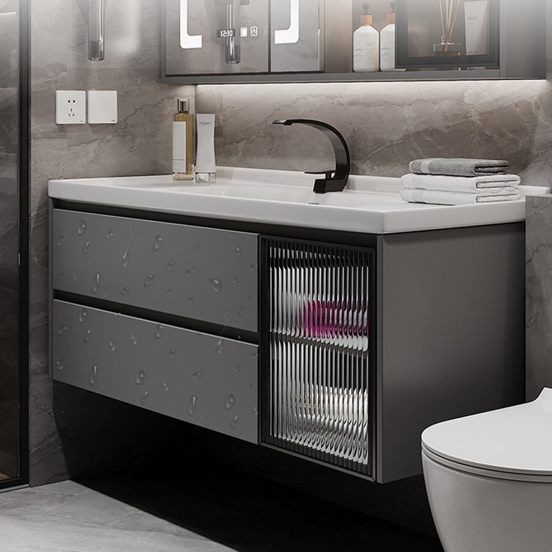 Contemporary Sink Vanity Bathroom Vanity Cabinet with Mirror Cabinet Clearhalo 'Bathroom Remodel & Bathroom Fixtures' 'Bathroom Vanities' 'bathroom_vanities' 'Home Improvement' 'home_improvement' 'home_improvement_bathroom_vanities' 1200x1200_92f0678d-84ac-4c09-9147-b7b9a865be5f