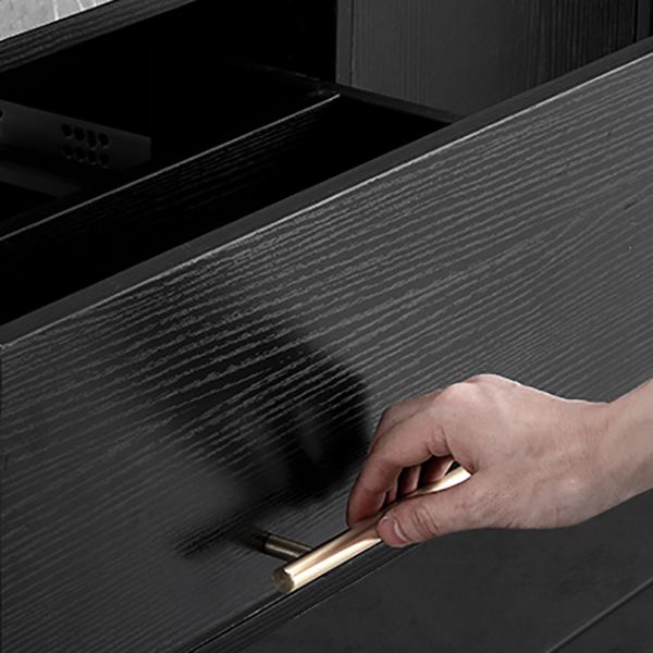 Glam Wall Mount Bathroom Vanity Black Ceramic Single-Sink Rectangular Vanity Set Clearhalo 'Bathroom Remodel & Bathroom Fixtures' 'Bathroom Vanities' 'bathroom_vanities' 'Home Improvement' 'home_improvement' 'home_improvement_bathroom_vanities' 1200x1200_92f80201-98ad-4e06-a599-592f7ed6d18a