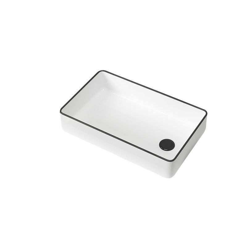 Contemporary Bathroom Sink Pop-Up Drain Porcelain Rectangular Vessel Sink Clearhalo 'Bathroom Remodel & Bathroom Fixtures' 'Bathroom Sinks & Faucet Components' 'Bathroom Sinks' 'bathroom_sink' 'Home Improvement' 'home_improvement' 'home_improvement_bathroom_sink' 1200x1200_9333e061-c677-4af5-a107-572ba5682d3b