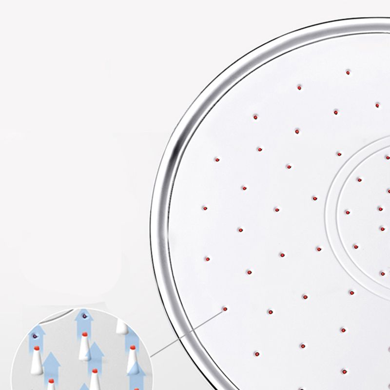 Round Shower Head Combo Modern Fixed Shower Head for Bathroom Clearhalo 'Bathroom Remodel & Bathroom Fixtures' 'Home Improvement' 'home_improvement' 'home_improvement_shower_heads' 'Shower Heads' 'shower_heads' 'Showers & Bathtubs Plumbing' 'Showers & Bathtubs' 1200x1200_933470da-099a-4530-9562-8f40d77c7bbe