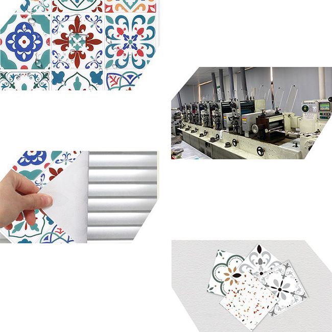 Square Print Plastic Peel & Stick Tile Field Tile for Backsplash Wall Clearhalo 'Flooring 'Home Improvement' 'home_improvement' 'home_improvement_peel_stick_blacksplash' 'Peel & Stick Backsplash Tile' 'peel_stick_blacksplash' 'Walls & Ceilings' Walls and Ceiling' 1200x1200_9339f9d6-cb64-4e17-b1c4-f433e70295f9