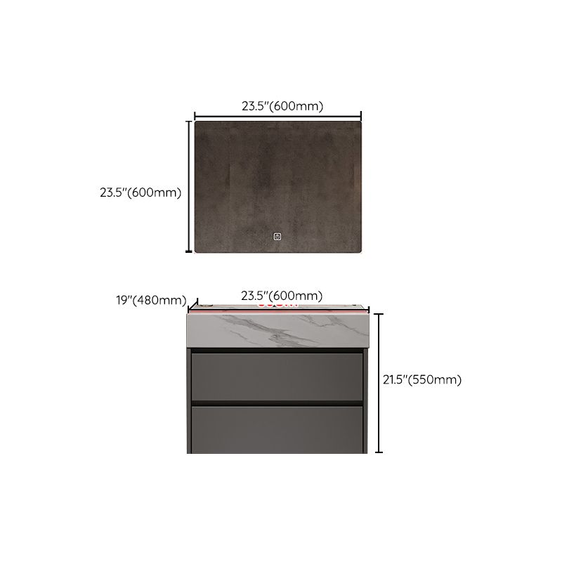 Modern Wall-Mounted Vanity Mirror Cabinet Sink Bathroom Vanity Cabinet Clearhalo 'Bathroom Remodel & Bathroom Fixtures' 'Bathroom Vanities' 'bathroom_vanities' 'Home Improvement' 'home_improvement' 'home_improvement_bathroom_vanities' 1200x1200_933bb80d-7d69-43d6-a530-ae9173f0342b