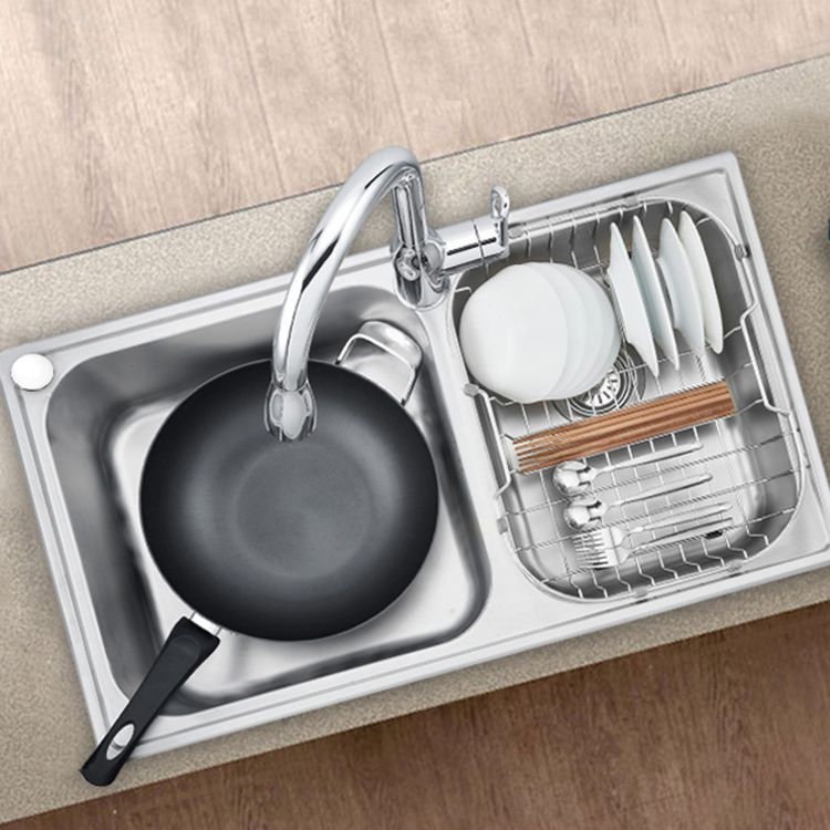 Kitchen Sink Stainless Steel Drop-In Kitchen Double Sink with Drain Assembly Clearhalo 'Home Improvement' 'home_improvement' 'home_improvement_kitchen_sinks' 'Kitchen Remodel & Kitchen Fixtures' 'Kitchen Sinks & Faucet Components' 'Kitchen Sinks' 'kitchen_sinks' 1200x1200_9345fd69-4a3c-4127-b861-949d94a5f0db