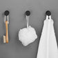Modern 5-Piece Bathroom Accessory Set, Matte Black/White Robe Hooks Clearhalo 'Bathroom Hardware Sets' 'Bathroom Hardware' 'Bathroom Remodel & Bathroom Fixtures' 'bathroom_hardware_sets' 'Home Improvement' 'home_improvement' 'home_improvement_bathroom_hardware_sets' 1200x1200_93494f43-00e8-4149-8b1b-8a3ca77f2d92