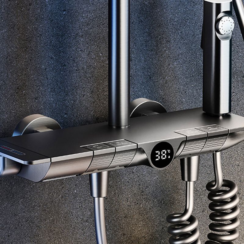 Modern Shower Head Combo Brass Adjustable Spray Pattern Shower System Clearhalo 'Bathroom Remodel & Bathroom Fixtures' 'Home Improvement' 'home_improvement' 'home_improvement_shower_faucets' 'Shower Faucets & Systems' 'shower_faucets' 'Showers & Bathtubs Plumbing' 'Showers & Bathtubs' 1200x1200_934b35ec-6b18-417d-b113-8d5e46c379b3