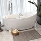 Modern White Ellipse Acrylic Bathtub Freestand Soaking Bathtub with Drain Bath Tub Clearhalo 'Bathroom Remodel & Bathroom Fixtures' 'Bathtubs' 'Home Improvement' 'home_improvement' 'home_improvement_bathtubs' 'Showers & Bathtubs' 1200x1200_93511a79-fc0a-4589-8f1d-408ae63d0491