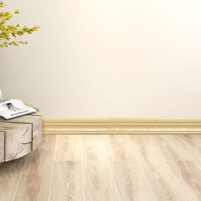 Modern PVC Baseboard Smooth Baseboard 3D Living Room Set of 1 - Clearhalo