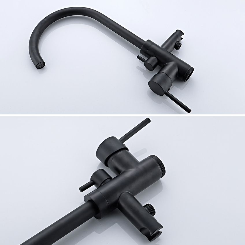 Floor Mounted Freestanding Tub Filler Metal Freestanding Tub Filler Trim with Spray Gun Clearhalo 'Bathroom Remodel & Bathroom Fixtures' 'Bathtub Faucets' 'bathtub_faucets' 'Home Improvement' 'home_improvement' 'home_improvement_bathtub_faucets' 1200x1200_936cd2b6-e3a3-4162-9c8a-d8bd1ccfeae1