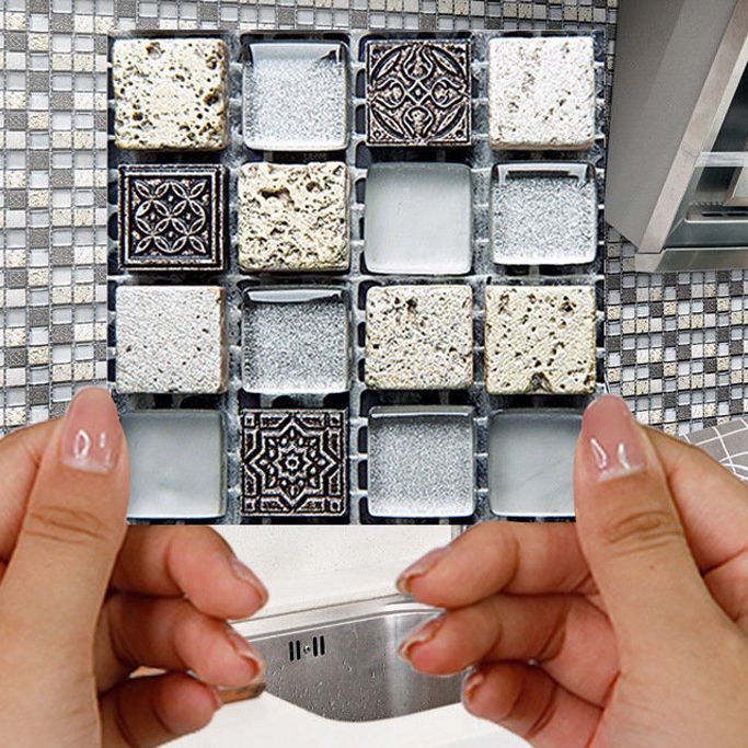 Pattern Color Stone Peel and Paste Mosaic Tile Peel and Paste Tile Set of 20 Clearhalo 'Flooring 'Home Improvement' 'home_improvement' 'home_improvement_peel_stick_blacksplash' 'Peel & Stick Backsplash Tile' 'peel_stick_blacksplash' 'Walls & Ceilings' Walls and Ceiling' 1200x1200_936f1ca6-ab53-4d83-a250-39e5e5fd6e3f