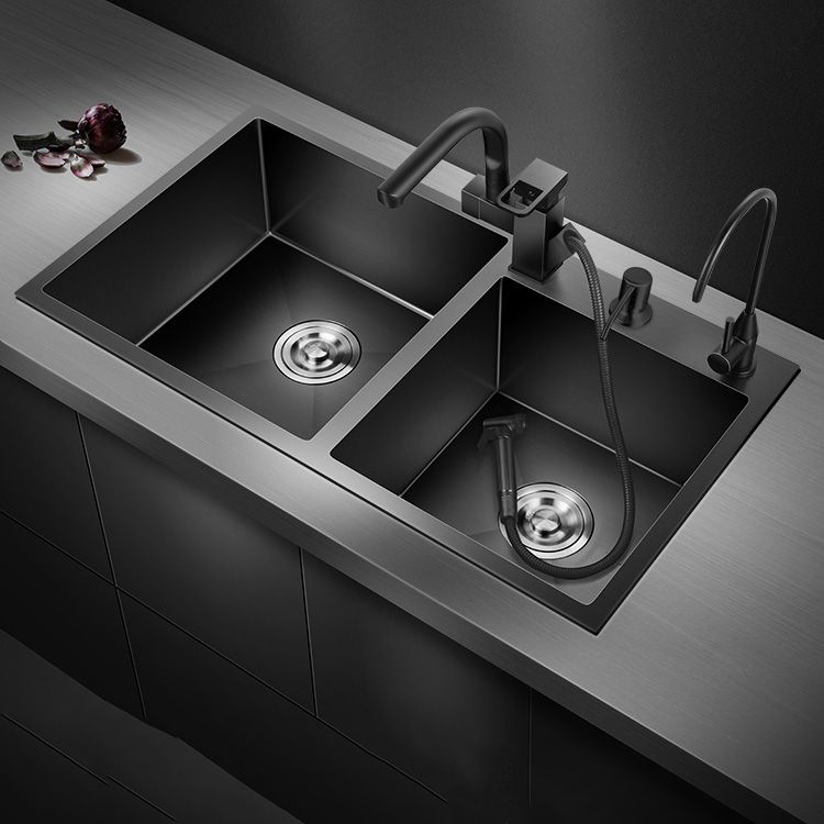 Modern Style Kitchen Sink Stainless Steel Overflow Hole Design Kitchen Double Sink Clearhalo 'Home Improvement' 'home_improvement' 'home_improvement_kitchen_sinks' 'Kitchen Remodel & Kitchen Fixtures' 'Kitchen Sinks & Faucet Components' 'Kitchen Sinks' 'kitchen_sinks' 1200x1200_93788193-1c11-4e6e-956b-10dc27a6579a