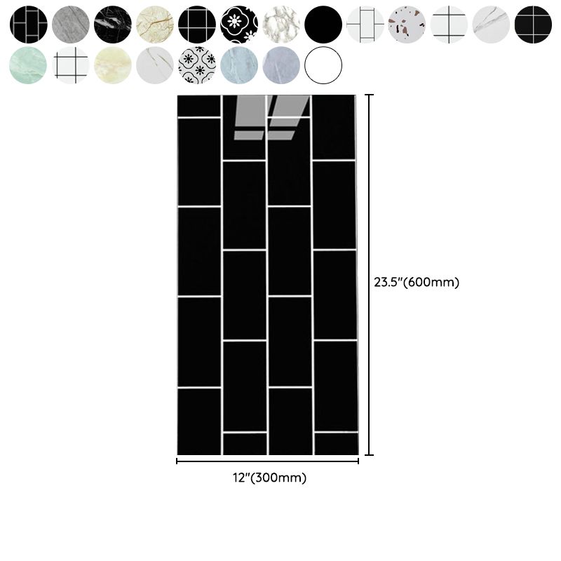 Floor Wall Tile Marble Pattern Wallpaper Rectangular Bathroom Kitchen Wallpaper Clearhalo 'Flooring 'Home Improvement' 'home_improvement' 'home_improvement_peel_stick_blacksplash' 'Peel & Stick Backsplash Tile' 'peel_stick_blacksplash' 'Walls & Ceilings' Walls and Ceiling' 1200x1200_938af55b-70c4-4d28-b6e2-7f7257b02749