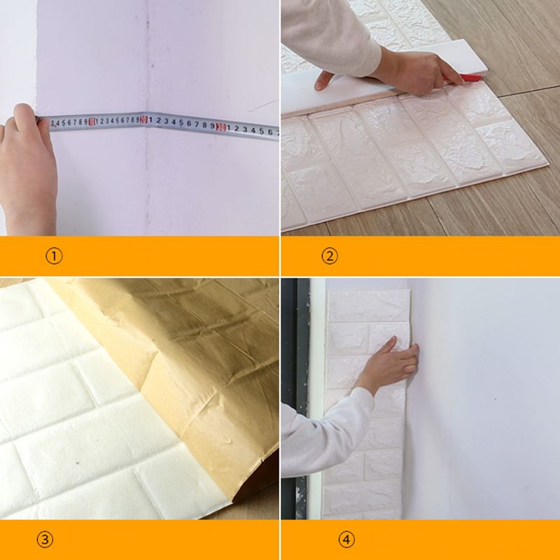 Modern Paneling PVC 3D Embossed Self-Adhesive Waterproof Indoor Wainscoting Clearhalo 'Flooring 'Home Improvement' 'home_improvement' 'home_improvement_wall_paneling' 'Wall Paneling' 'wall_paneling' 'Walls & Ceilings' Walls and Ceiling' 1200x1200_9392a64c-c841-4182-87cc-c4d034913b01