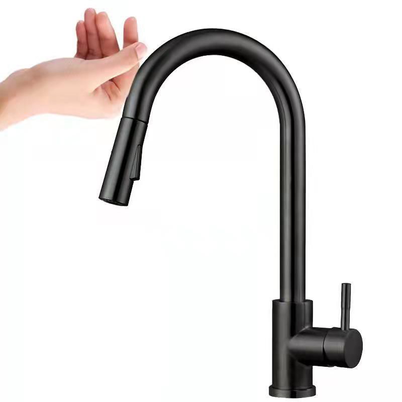 Modern Pull down Sprayer Water Filler One Handle High Arch Kitchen Faucet Clearhalo 'Home Improvement' 'home_improvement' 'home_improvement_kitchen_faucets' 'Kitchen Faucets' 'Kitchen Remodel & Kitchen Fixtures' 'Kitchen Sinks & Faucet Components' 'kitchen_faucets' 1200x1200_93a91ca3-16ca-4510-91d2-08c087c52b93