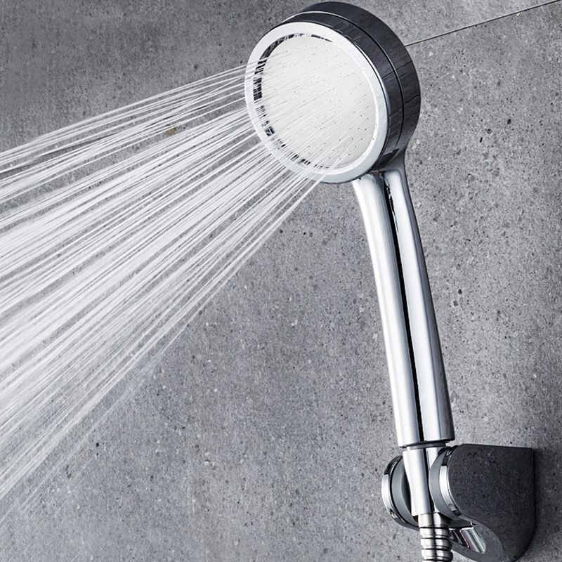 Modern Handheld Shower Head 5-Spray Patterns Chrome Round Wall-Mount Shower Head Clearhalo 'Bathroom Remodel & Bathroom Fixtures' 'Home Improvement' 'home_improvement' 'home_improvement_shower_heads' 'Shower Heads' 'shower_heads' 'Showers & Bathtubs Plumbing' 'Showers & Bathtubs' 1200x1200_93bd215c-1629-4448-ae2c-4d1b998ecb4c