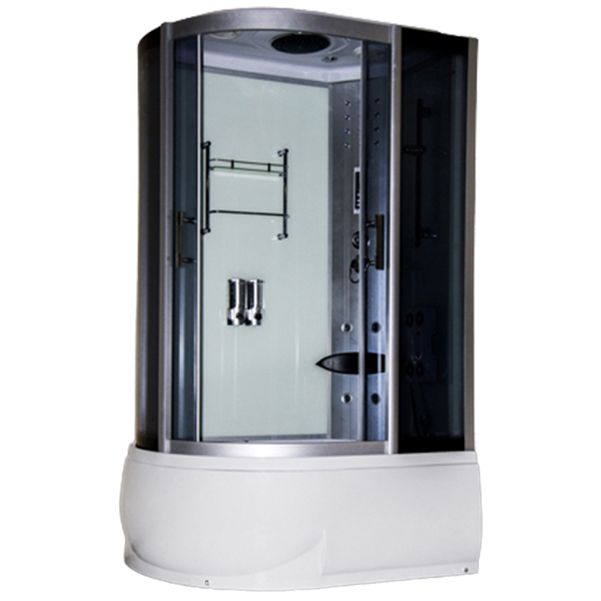 Round Double Sliding Tub & Shower Kit Corner Tempered Glass Tub & Shower Kit Clearhalo 'Bathroom Remodel & Bathroom Fixtures' 'Home Improvement' 'home_improvement' 'home_improvement_shower_stalls_enclosures' 'Shower Stalls & Enclosures' 'shower_stalls_enclosures' 'Showers & Bathtubs' 1200x1200_93c03231-858d-4ca2-aa02-ef8891cf4d57