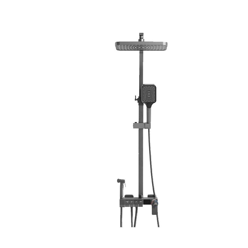 Grey Shower Set Lever Handle Shower Hose Wall-Mounted Handshower Shower Set Clearhalo 'Bathroom Remodel & Bathroom Fixtures' 'Home Improvement' 'home_improvement' 'home_improvement_shower_faucets' 'Shower Faucets & Systems' 'shower_faucets' 'Showers & Bathtubs Plumbing' 'Showers & Bathtubs' 1200x1200_93c63e49-7915-4877-8398-f5b9f77b7f60