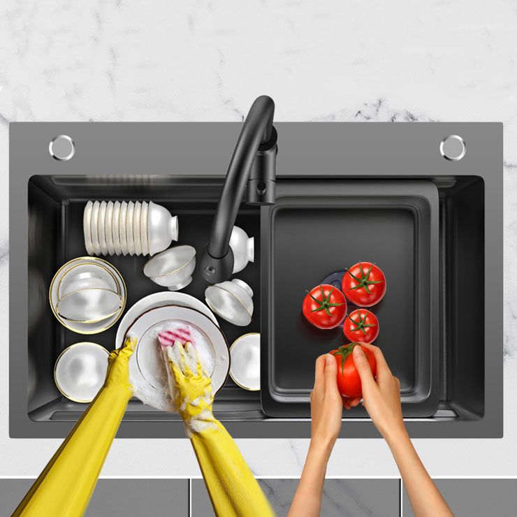 Classic Single Basin Sink Stainless Steel Faucet Sink with Soap Dispenser Clearhalo 'Home Improvement' 'home_improvement' 'home_improvement_kitchen_sinks' 'Kitchen Remodel & Kitchen Fixtures' 'Kitchen Sinks & Faucet Components' 'Kitchen Sinks' 'kitchen_sinks' 1200x1200_93fa6280-c691-4f60-b5db-4e80d16ed2aa