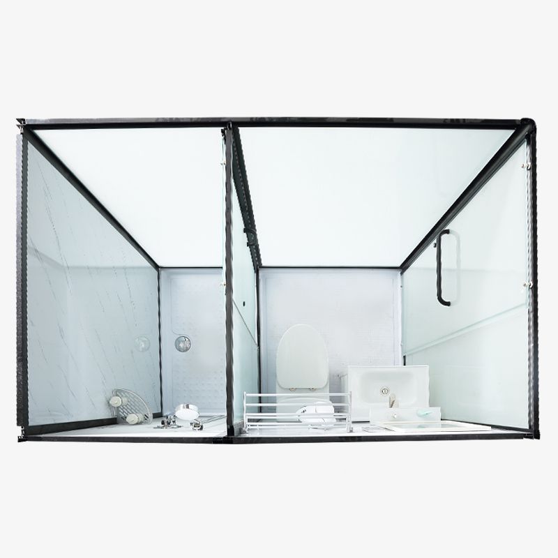 Contemporary Shower Enclosure Frosted Framed Shower Enclosure Clearhalo 'Bathroom Remodel & Bathroom Fixtures' 'Home Improvement' 'home_improvement' 'home_improvement_shower_stalls_enclosures' 'Shower Stalls & Enclosures' 'shower_stalls_enclosures' 'Showers & Bathtubs' 1200x1200_93fac7cf-23e0-41b2-9f1d-d83df06123bf