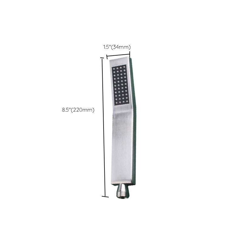 Simple Rectangle Shower Head 304 Stainless Steel Handheld Shower Head Clearhalo 'Bathroom Remodel & Bathroom Fixtures' 'Home Improvement' 'home_improvement' 'home_improvement_shower_heads' 'Shower Heads' 'shower_heads' 'Showers & Bathtubs Plumbing' 'Showers & Bathtubs' 1200x1200_93fedea5-f671-4b5b-a7e6-8c4ff6ec3566