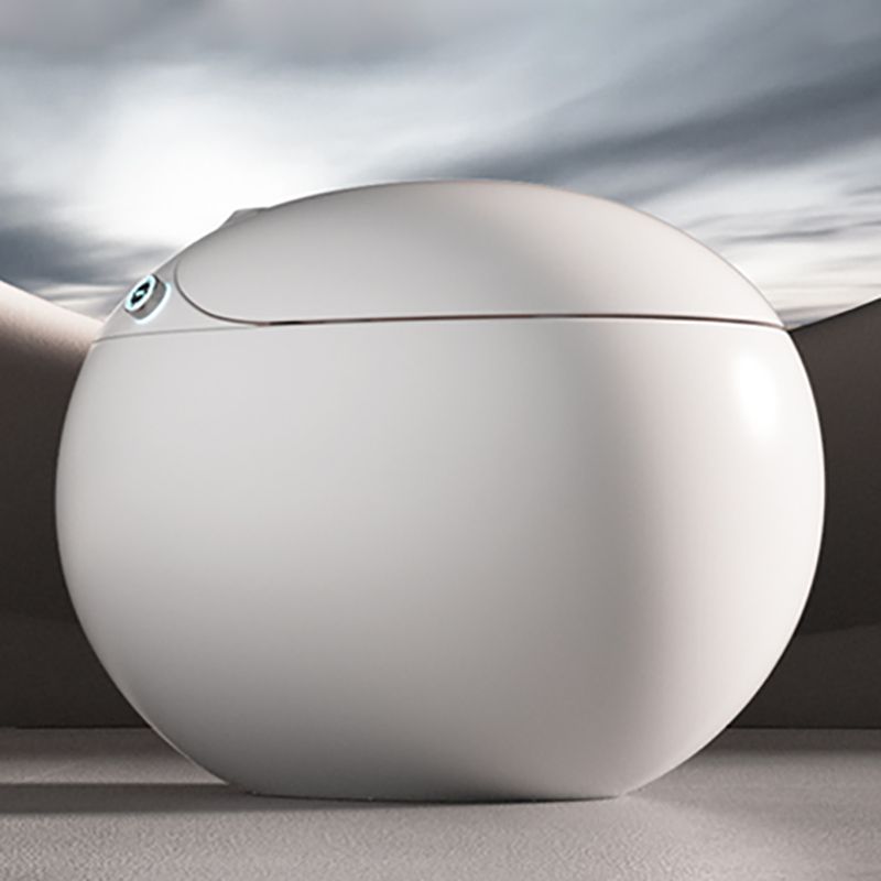 Contemporary Foot Sensor Ceramic Heated Seat White Round Floor Mount Bidet Clearhalo 'Bathroom Remodel & Bathroom Fixtures' 'Bidets' 'Home Improvement' 'home_improvement' 'home_improvement_bidets' 'Toilets & Bidets' 1200x1200_93ff87dd-7af5-4679-9b46-df83f537b34f