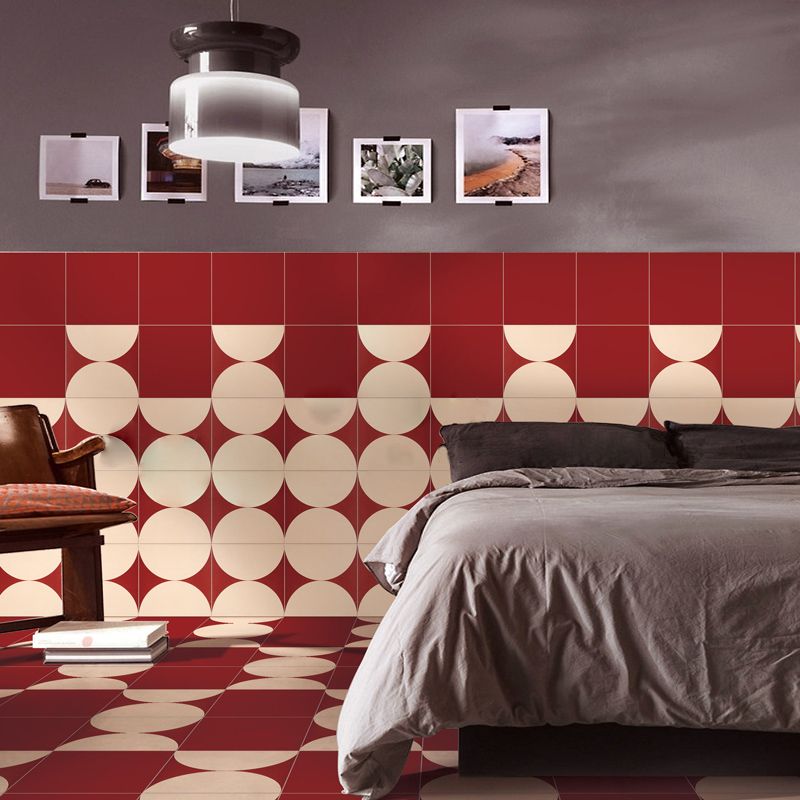 Modern Style Waterproof Floor Tile Geometric Pattern Straight Edge Square Floor Tile Clearhalo 'Floor Tiles & Wall Tiles' 'floor_tiles_wall_tiles' 'Flooring 'Home Improvement' 'home_improvement' 'home_improvement_floor_tiles_wall_tiles' Walls and Ceiling' 1200x1200_941f3bb8-479e-4461-bdef-8841a805c4fd