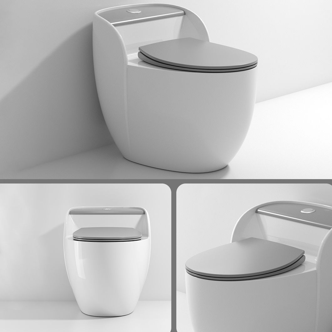 Modern Flush Toilet Ceramic Round-Front One-Piece Toilet with Slow Close Seat Clearhalo 'Bathroom Remodel & Bathroom Fixtures' 'Home Improvement' 'home_improvement' 'home_improvement_toilets' 'Toilets & Bidets' 'Toilets' 1200x1200_944df4f7-8124-42e4-b572-4afe79ece08a
