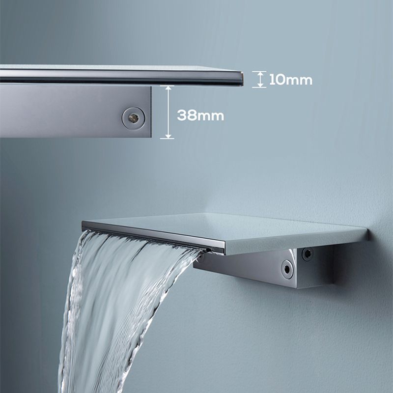 Modern Metal Tub Filler Single Handles Waterfall Tub Faucet Trim Clearhalo 'Bathroom Remodel & Bathroom Fixtures' 'Bathtub Faucets' 'bathtub_faucets' 'Home Improvement' 'home_improvement' 'home_improvement_bathtub_faucets' 1200x1200_9451b128-bea4-43c1-aa9d-f438b6015607