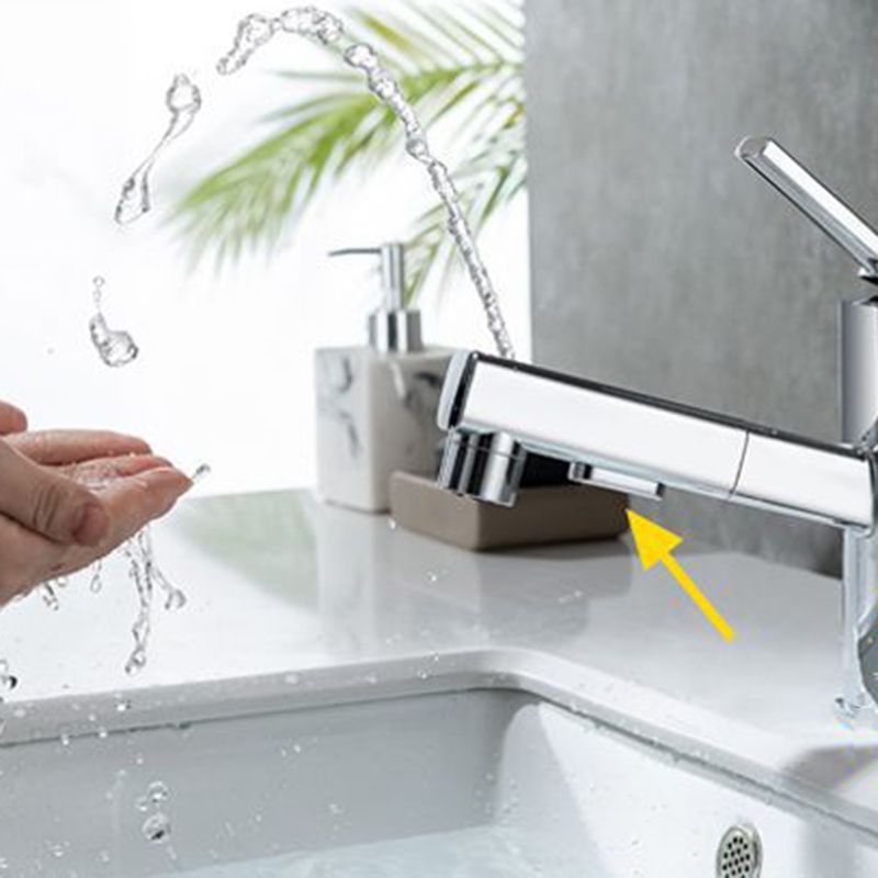 Contemporary Vessel Sink Faucet Copper Single Handle Low Arc Retractable Vessel Faucet Clearhalo 'Bathroom Remodel & Bathroom Fixtures' 'Bathroom Sink Faucets' 'Bathroom Sinks & Faucet Components' 'bathroom_sink_faucets' 'Home Improvement' 'home_improvement' 'home_improvement_bathroom_sink_faucets' 1200x1200_94581ac6-9f8c-46b7-8ed3-a12d9df50479