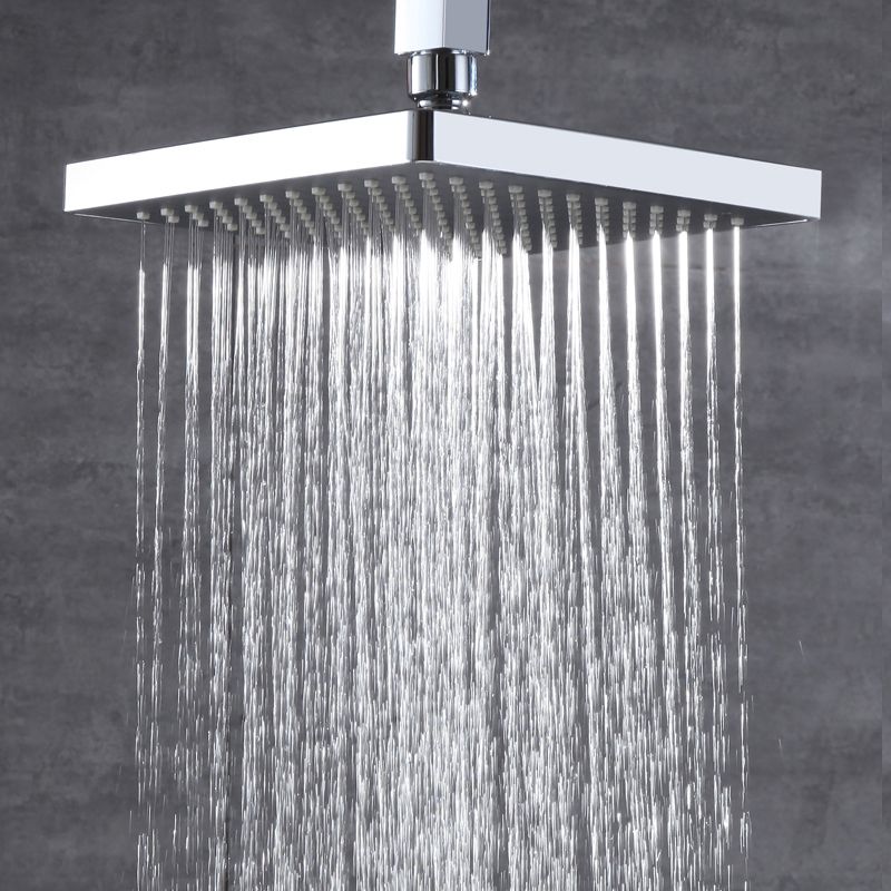 Traditional Metal Fixed Shower Head Ceiling Mounted Square Fixed Shower Head Clearhalo 'Bathroom Remodel & Bathroom Fixtures' 'Home Improvement' 'home_improvement' 'home_improvement_shower_heads' 'Shower Heads' 'shower_heads' 'Showers & Bathtubs Plumbing' 'Showers & Bathtubs' 1200x1200_9458a2be-9166-46bc-a875-32f295887b3e