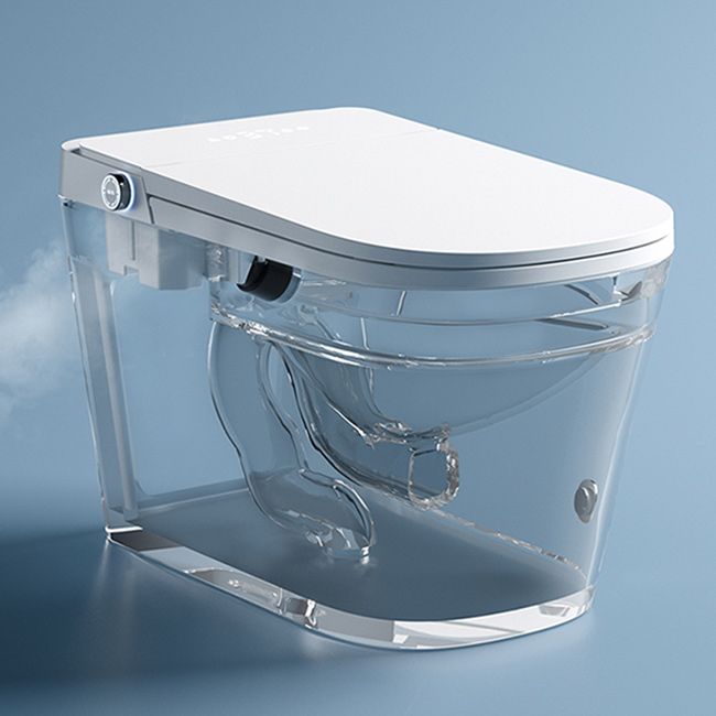 White Smart Toilet Elongated Floor Standing Bidet Remote Control Included Clearhalo 'Bathroom Remodel & Bathroom Fixtures' 'Bidets' 'Home Improvement' 'home_improvement' 'home_improvement_bidets' 'Toilets & Bidets' 1200x1200_945b1109-1537-49d2-8355-0404cb4e1620