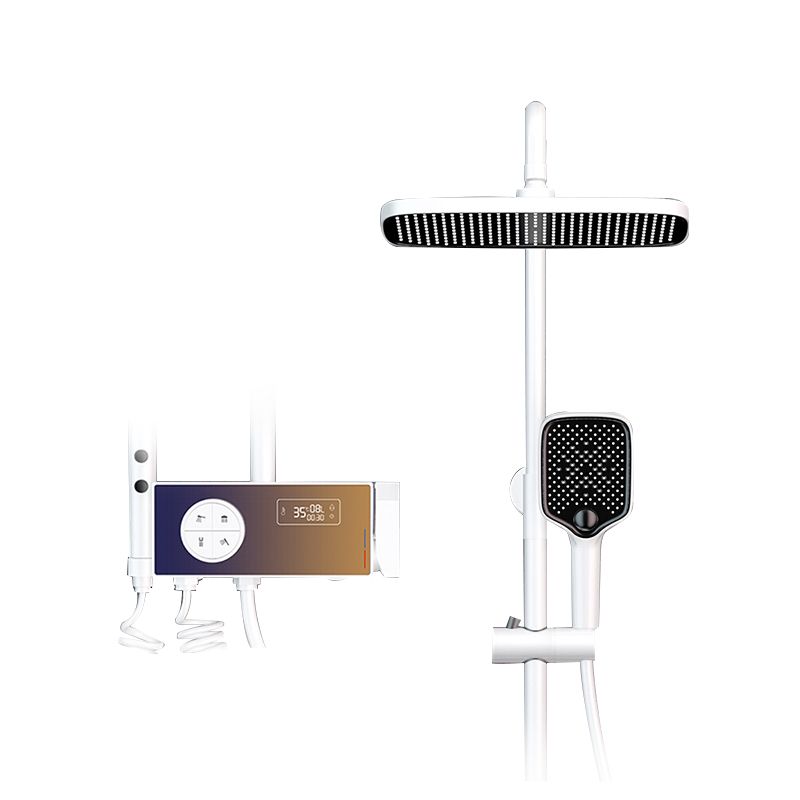 Smart Shower Set Digital Display Shower Ultra-thin Constant Temperature Shower Full Copper Clearhalo 'Bathroom Remodel & Bathroom Fixtures' 'Home Improvement' 'home_improvement' 'home_improvement_shower_faucets' 'Shower Faucets & Systems' 'shower_faucets' 'Showers & Bathtubs Plumbing' 'Showers & Bathtubs' 1200x1200_945c32d3-5485-45ee-bb7c-c06f327fb66a