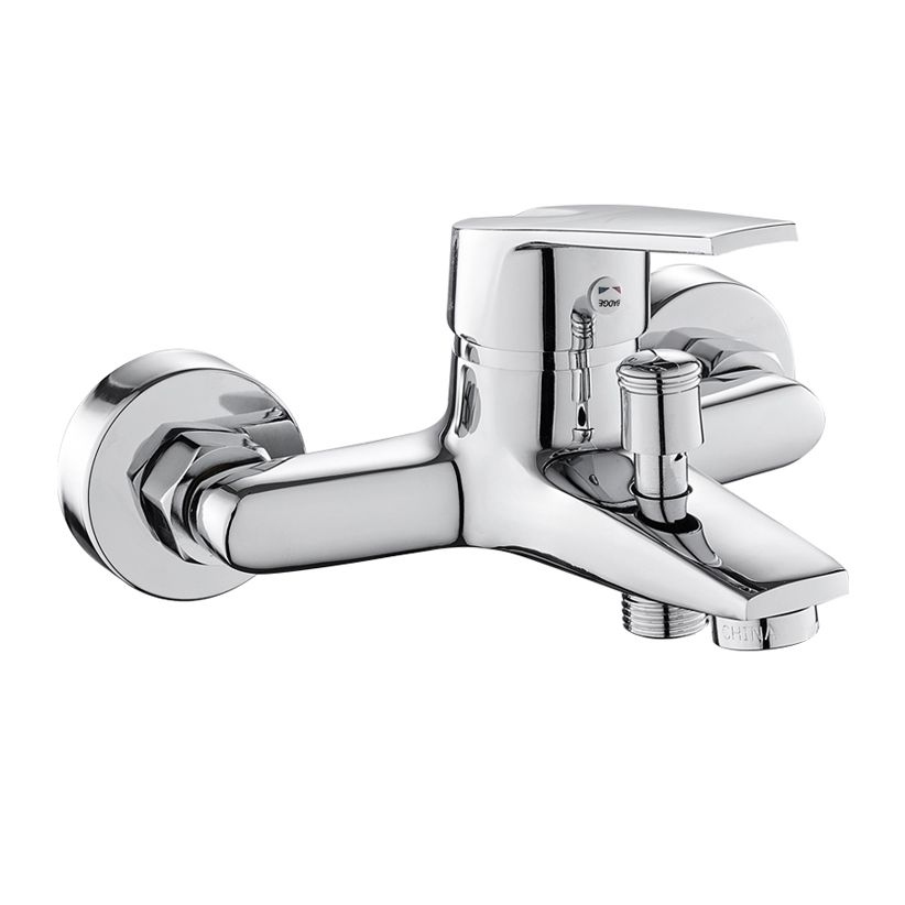 Contemporary Wall Mounted Bathroom Faucet Lever Handles 2 Hole Faucets Brass Faucet Clearhalo 'Bathroom Remodel & Bathroom Fixtures' 'Bathroom Sink Faucets' 'Bathroom Sinks & Faucet Components' 'bathroom_sink_faucets' 'Home Improvement' 'home_improvement' 'home_improvement_bathroom_sink_faucets' 1200x1200_945d4ad8-8ef3-4b67-bd30-abb619995ec3