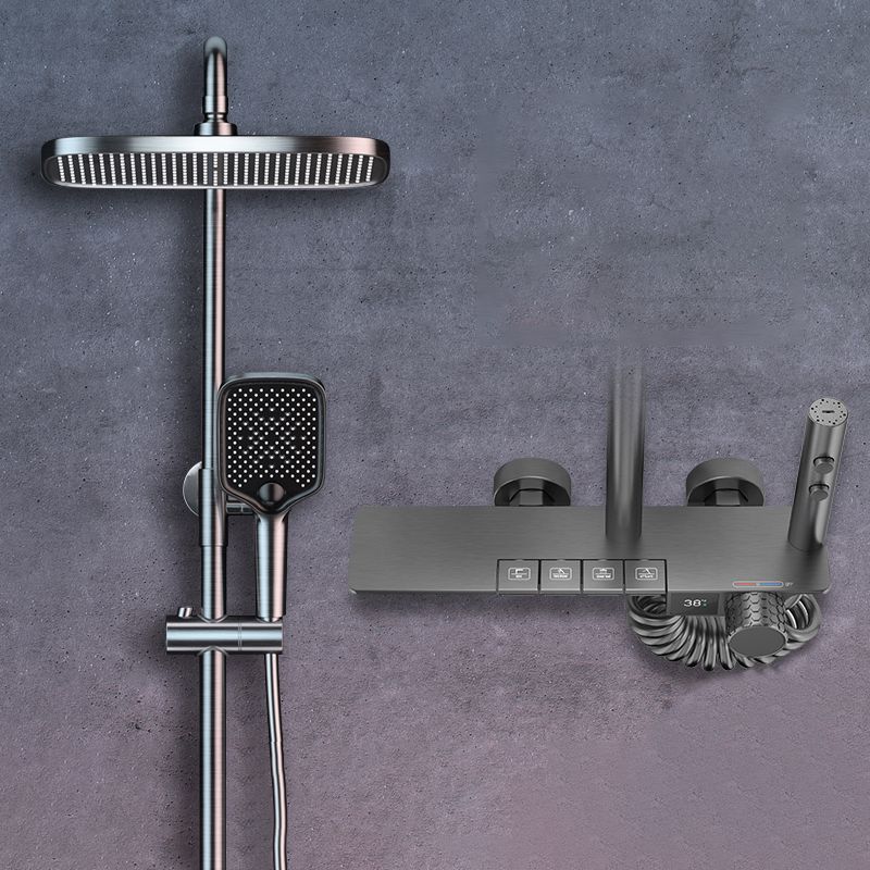 Shower Set Digital Display Simple Split Shower Set Bathroom Full Copper Booster Clearhalo 'Bathroom Remodel & Bathroom Fixtures' 'Home Improvement' 'home_improvement' 'home_improvement_shower_faucets' 'Shower Faucets & Systems' 'shower_faucets' 'Showers & Bathtubs Plumbing' 'Showers & Bathtubs' 1200x1200_94756a0c-8227-4b05-ba5f-455c59d55dbf