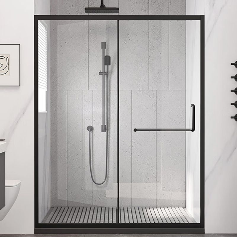 Semi-Frameless Shower Bath Door Single Sliding Shower Doors Tempered Clearhalo 'Bathroom Remodel & Bathroom Fixtures' 'Home Improvement' 'home_improvement' 'home_improvement_shower_tub_doors' 'Shower and Tub Doors' 'shower_tub_doors' 'Showers & Bathtubs' 1200x1200_948379e4-bcae-487b-9740-2754fafb659d