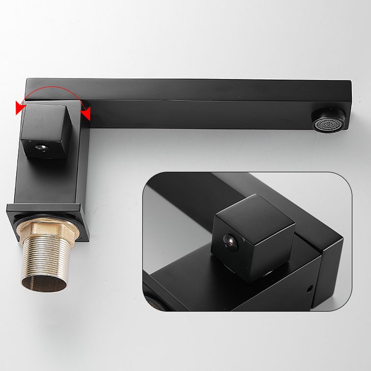 Modern Wall Mounted Metal Tub Filler 3 Holes Swivel Tub Filler Trim Clearhalo 'Bathroom Remodel & Bathroom Fixtures' 'Bathtub Faucets' 'bathtub_faucets' 'Home Improvement' 'home_improvement' 'home_improvement_bathtub_faucets' 1200x1200_94892117-cf7f-4887-a206-595037b5910e