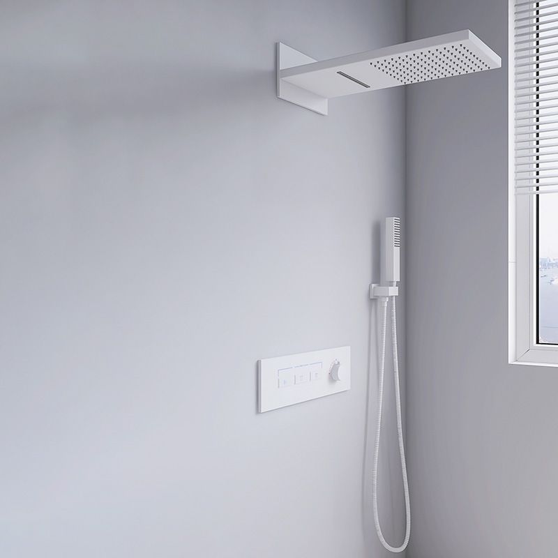 Modern Shower Set Adjustable Shower Head Wall Mounted Shower System Clearhalo 'Bathroom Remodel & Bathroom Fixtures' 'Home Improvement' 'home_improvement' 'home_improvement_shower_faucets' 'Shower Faucets & Systems' 'shower_faucets' 'Showers & Bathtubs Plumbing' 'Showers & Bathtubs' 1200x1200_948d1a64-e30e-40e9-a643-d3d307d8aad5