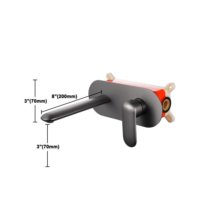 Square Single Handle Bathroom Faucet 2 Hole Wall Mounted Bathroom Faucet Clearhalo 'Bathroom Remodel & Bathroom Fixtures' 'Bathroom Sink Faucets' 'Bathroom Sinks & Faucet Components' 'bathroom_sink_faucets' 'Home Improvement' 'home_improvement' 'home_improvement_bathroom_sink_faucets' 1200x1200_94a50d47-3ee3-4058-8a25-e9cd1ac0e9da