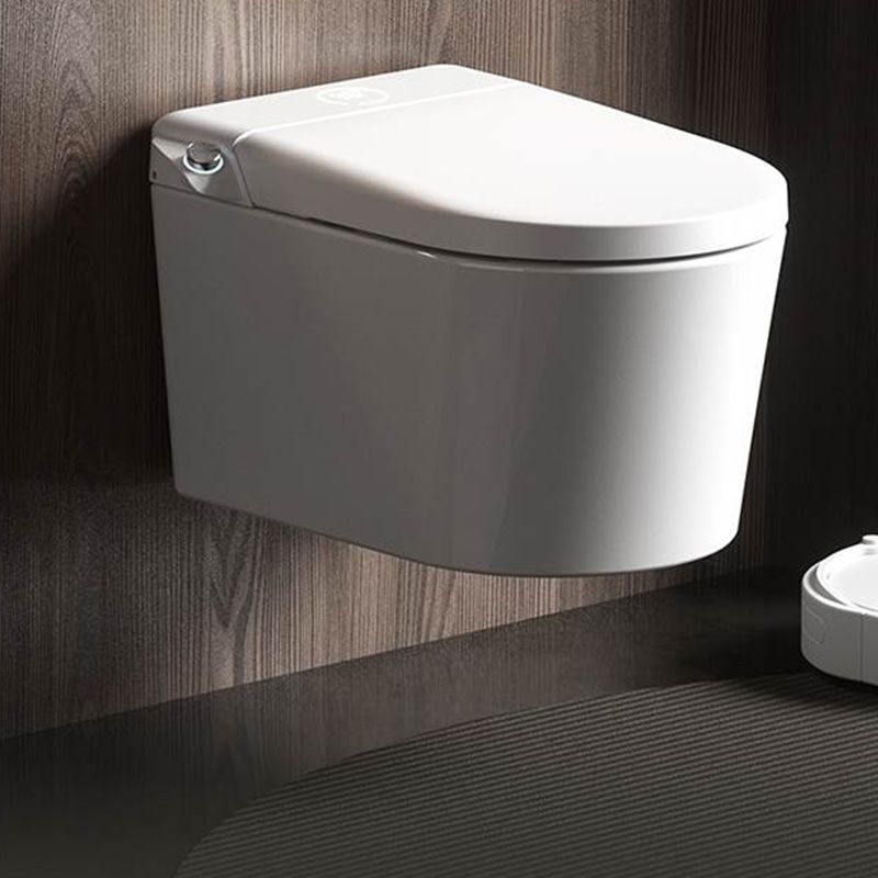 Contemporary Wall Hung Toilet Set in White Elongated Bowl Shape Clearhalo 'Bathroom Remodel & Bathroom Fixtures' 'Bidets' 'Home Improvement' 'home_improvement' 'home_improvement_bidets' 'Toilets & Bidets' 1200x1200_94b31378-e671-4ed0-8816-ed604c15c995